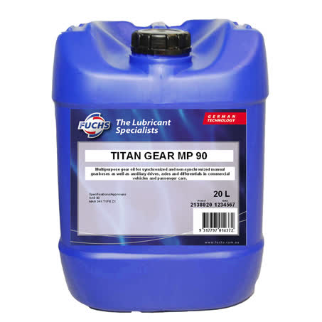 FUCHS TITAN MP90 GEAR OIL 20LTR — JAE Auto Electrical & Refrigeration