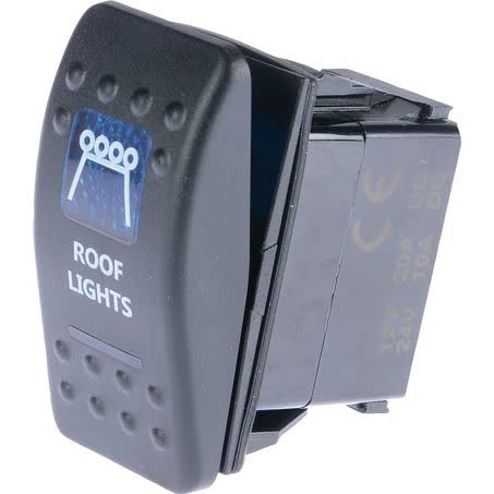 DRIVETECH 4X4 ROCKER ROOF LIGHTS SWITCH ONOFF SPST 12 OR 24V BLUE — JAE ...