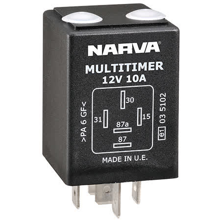 NARVA TIMER RELAY ADJUSTABLE 12V 10A 5 PIN — JAE Auto Electrical ...