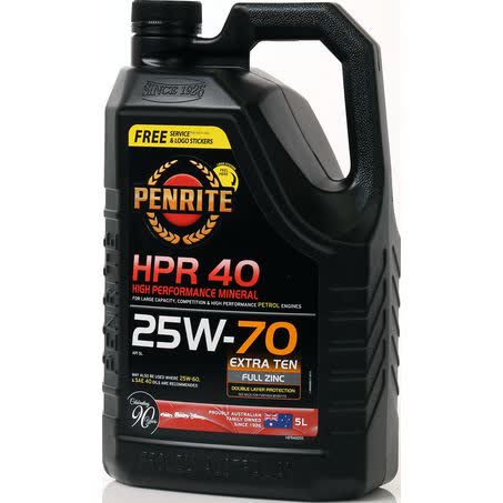 PENRITE HPR 40 25W-70 ENGINE OIL 5L — JAE Auto Electrical & Refrigeration