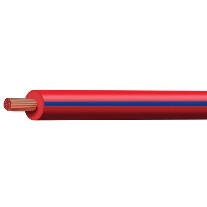 RED/BLU 3MM TRACE SINGLE CORE 30M 10 AMP RATING 90 DEG 14 STRANDS @ 0.32MM