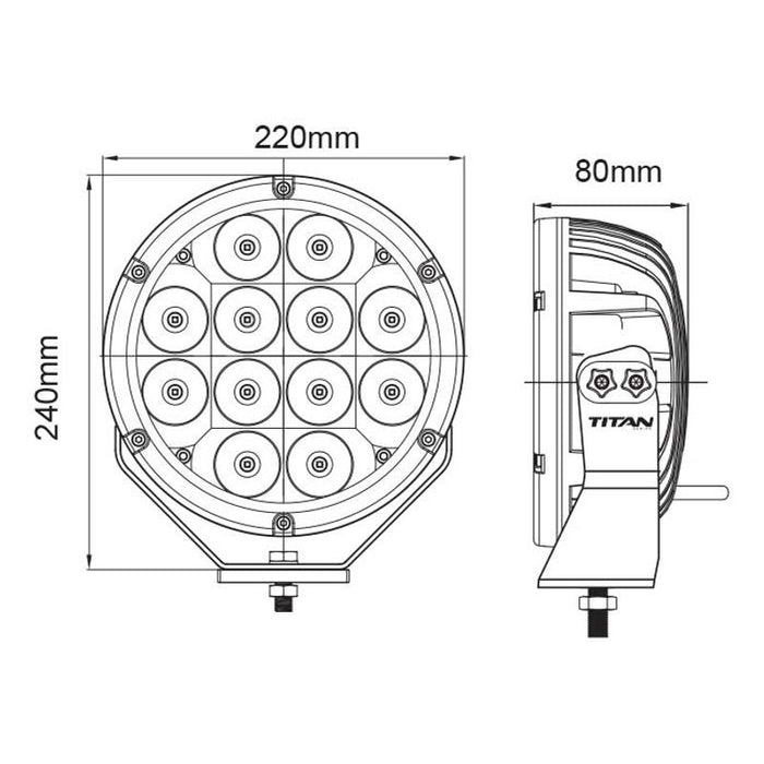 9" 120W LED DRIVING LIGHT 9-32 V 5MM **CAN USE LV9416** **CLEARANCE**