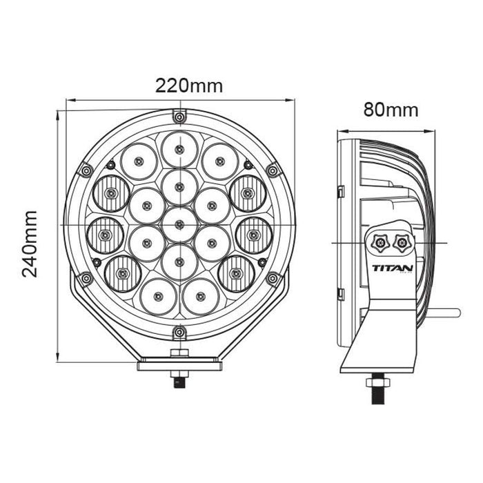 9" DRIVING LIGHT 18X10W LEDS **CAN USE LV9417** **CLEARANCE**