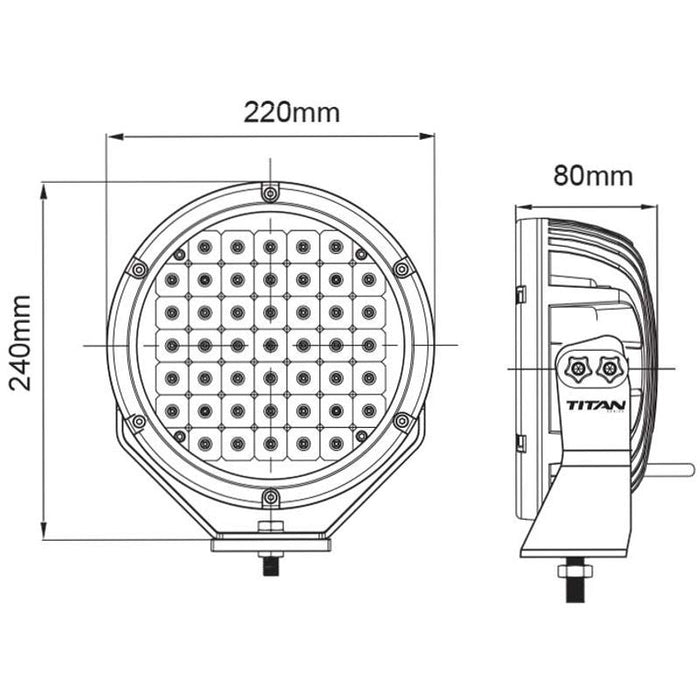 9" DRIVING LIGHT 45 X 5W LEDS **CAN USE LV9418** **CLEARANCE**