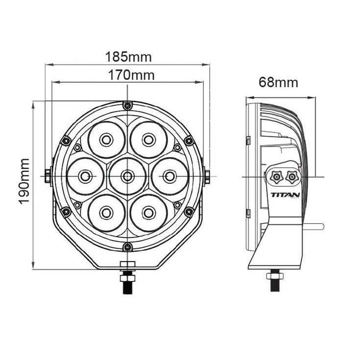 7" TITAN LED DRIVING LIGHT 70W - SLIM BODY TYPE