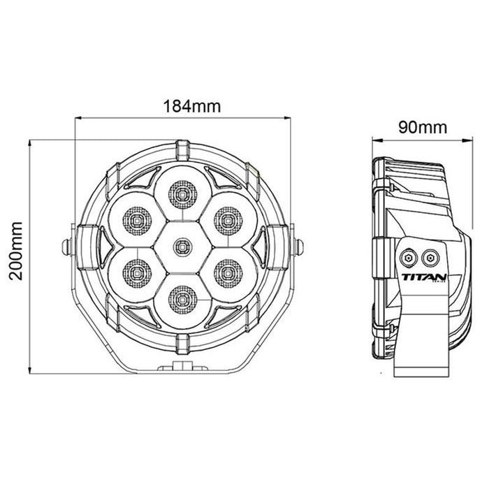 7" TITAN LED DRIVING LIGHT 70W - LONG RANGE CHROME