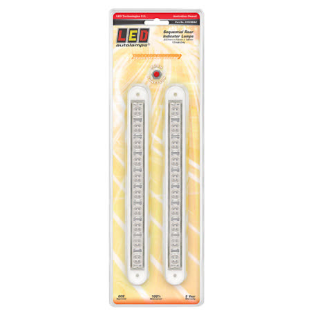 LEDAUT 12V SEQUENTIAL INDICATOR STRIP LAMP CLEAR LENS RECESSED MOUNT W ...