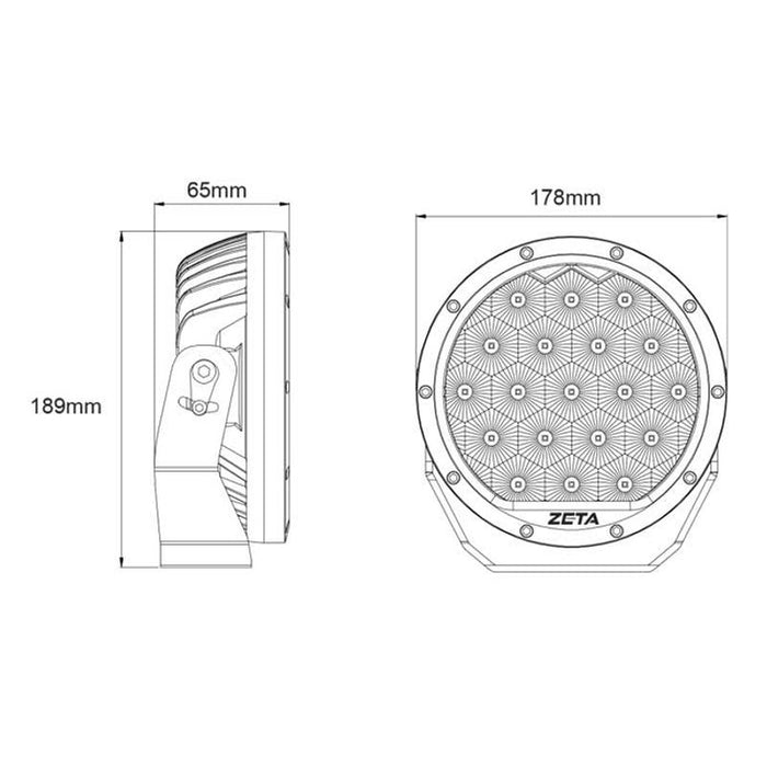 PKT 2, 7" LED DRIVING LIGHTS 100W 9-32V 12200LM EACH LIGHT 6000K IP68 *COMBINATION BEAM*