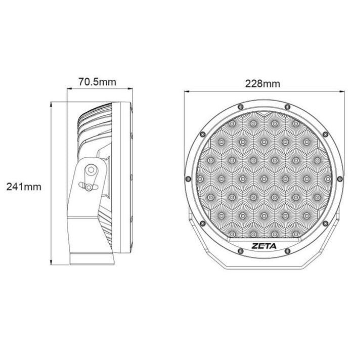PKT 2, 9" LED DRIVING LIGHTS 145W 9-32V 16000LM EACH LIGHT 6000K IP68 *COMBINATION BEAM*