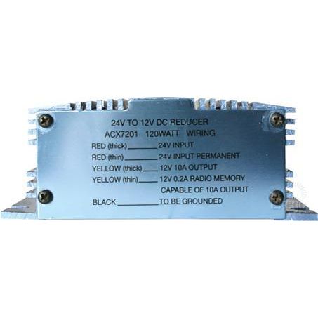 OEX Voltage Reducer 24V To 12V - Switch Mode Single Circuit - 10A (With Memory wire for Radio) - JAE Auto Electrical & Refrigeration