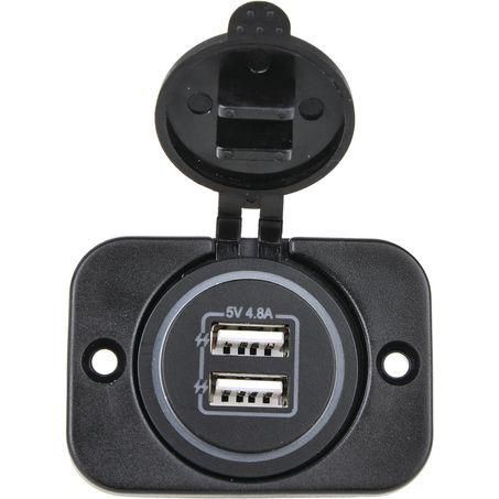 Drivetech 4x4 12/24V Dual USB Socket 2.4A Per USB
