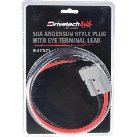 Drivetech 4x4 50A Anderson Plug to Eye Terminal Connector Lead