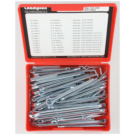 CHAMPION LARGE DIAMETER STEEL SPLIT PIN ASSORTMENT — JAE Auto ...