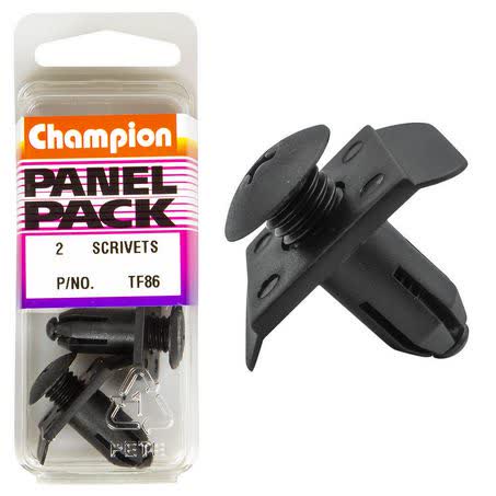 CHAMPION SCRIVET BLACK LEN 18MM HOLE 10MM HEAD 20X30MM — JAE Auto ...