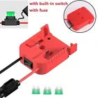 Battery Adapter With Fuse Built-in Switch for Milwaukee M18 To Dock Holder AUS